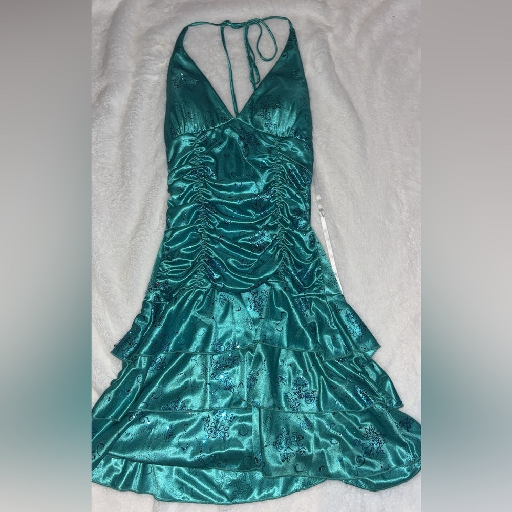 Taboo Turquoise Halter Dress